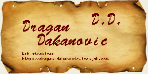 Dragan Dakanović vizit kartica